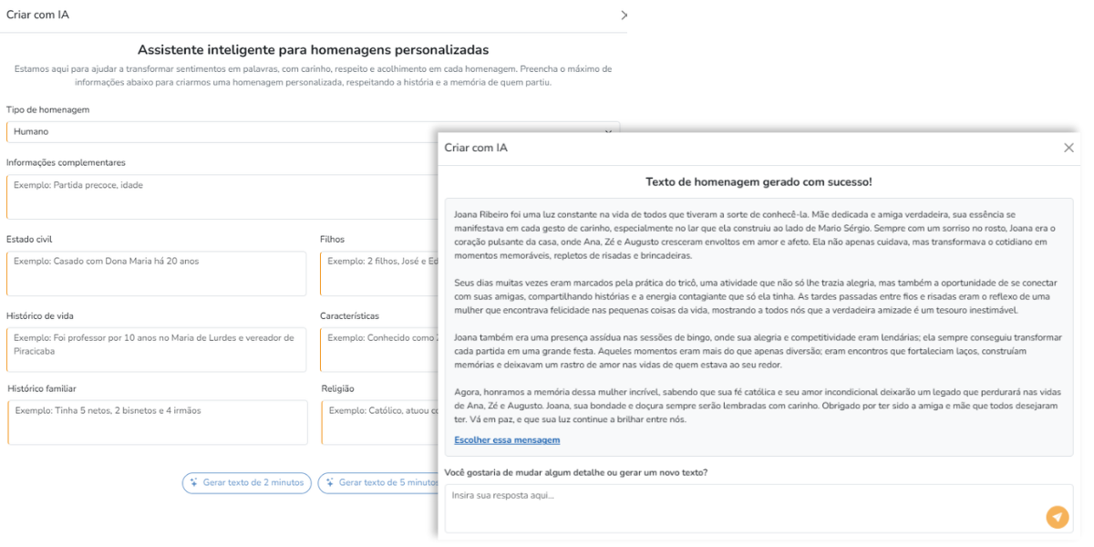 IA desenvolvida exclusivamente para o setor do luto, oferecendo apoio aos cerimonialistas